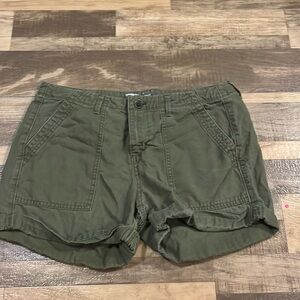 Green cargo shorts